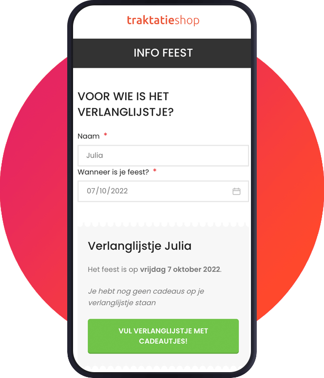 online verlanglijstje traktatieshop stap 1 1