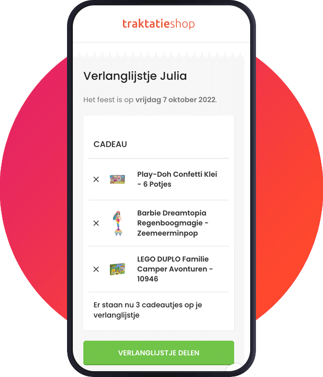online verlanglijstje traktatieshop stap 3
