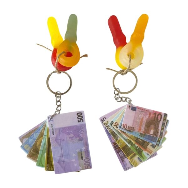 Sleutelhanger Money Money Money incl. Snoepsleutels