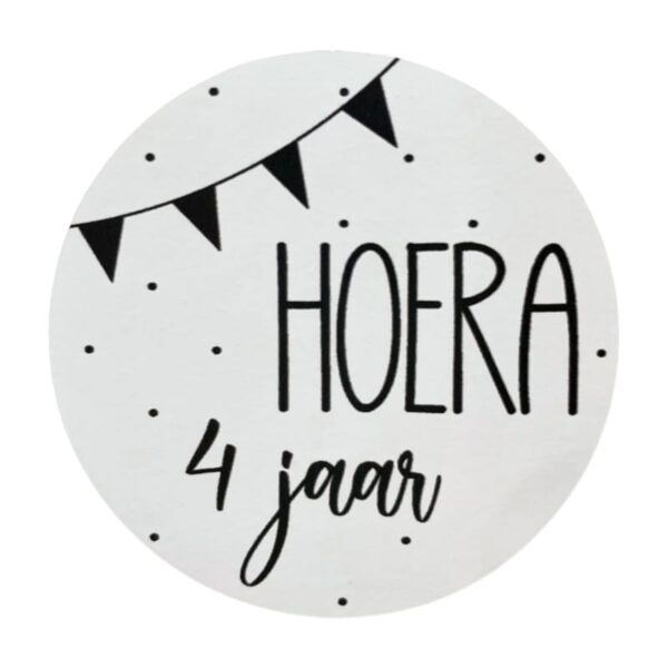 Sticker Leeftijd 4 jaar