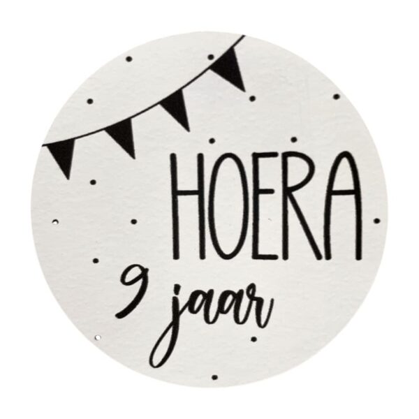Sticker Leeftijd 9 jaar