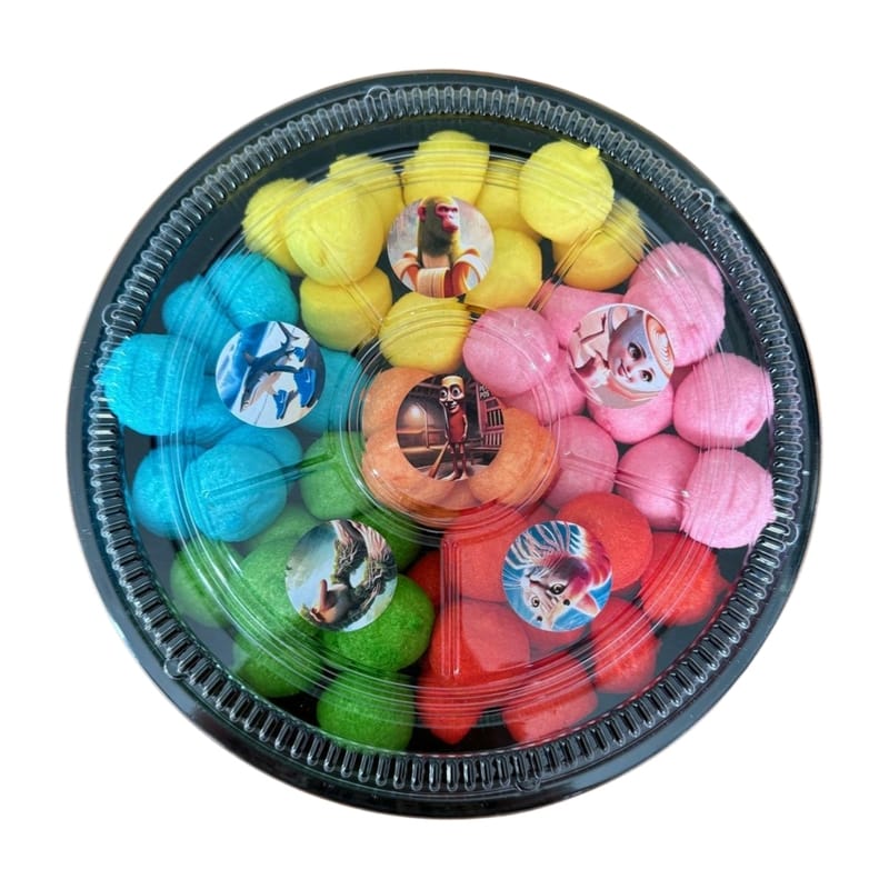 traktatie trakteren brainrot online bestellen spekbollen snoepschaal candy feestje schepsnoep kant en klaar Spekbollen Schaal BrainRot - Afbeelding 1